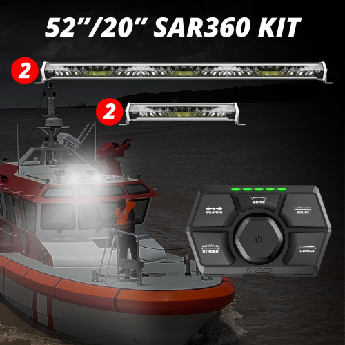 XK Glow - XK Glow 360 S.A.R. Light Bar System - White - 4(2 ea.)pck - 52in./20in. - XK-SAR360-3311W
