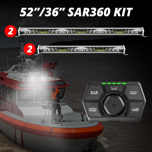 XK Glow - XK Glow 360 S.A.R. Light Bar System - White - 4(2 ea.)pck - 52in./36in. - XK-SAR360-3322W