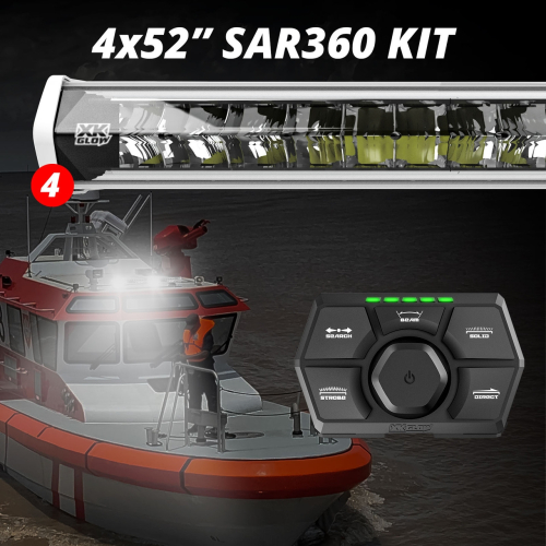 XK Glow - XK Glow 360 S.A.R. Light Bar System - White - 4pck - 52in. - XK-SAR360-3333W