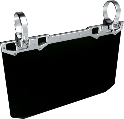 Axia Alloys - Axia Alloys 12in. x 8in. Wide Sun Visor with Solid Black Shield- Silver - MODNDSVB-C