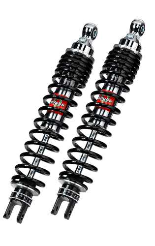 Bitubo - Bitubo WGE0 Adjustable Twinshocks with Spring Preload - Black - SC203WGE02