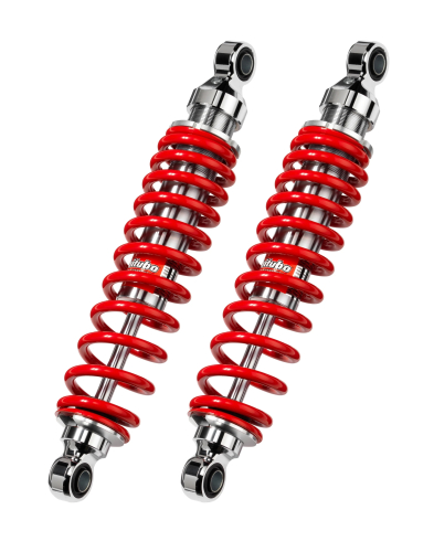 Bitubo - Bitubo WMB0 Adjustable Twinshocks with Spring Preload - Red - SC203WMB01