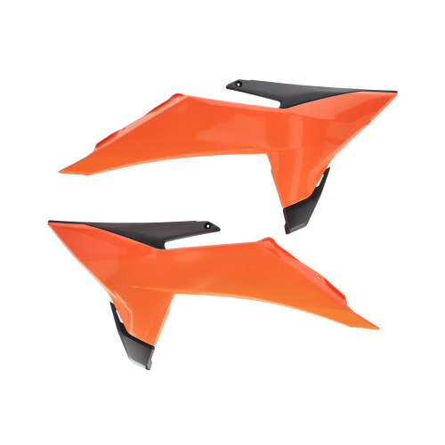 Acerbis - Acerbis Radiator Scoop - Orange/Black - 2986565225