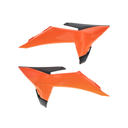 Acerbis - Acerbis Radiator Scoop - Orange/Black - 2987165225