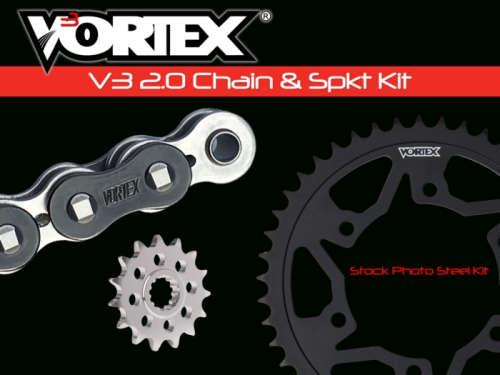 Vortex - Vortex WSS Warranty Chain and Sprocket Kit - Black - CK2356