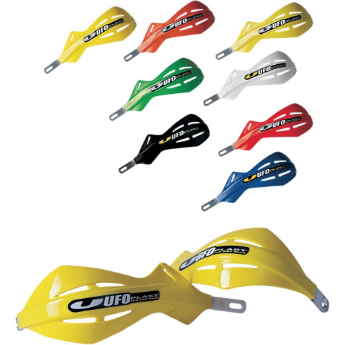 UFO Plastics - UFO Plastics Handguards with Aluminum Inserts for 7/8in. Handlebars - White - PM01632041