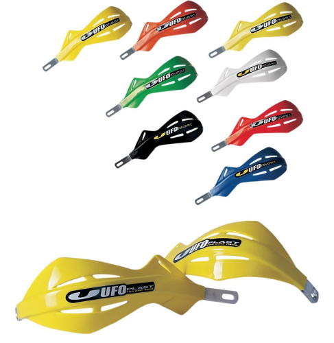 UFO Plastics - UFO Plastics Handguards with Aluminum Inserts for 1 1/8in. Handlebars - White - PM01633041