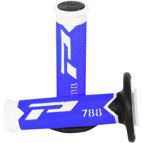 Pro Grip - Pro Grip Cross Triple Density 788 Grips - White/Blue/Black - PA078800WBN