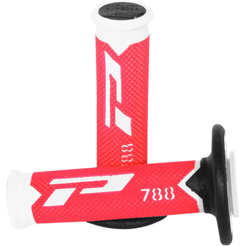 Pro Grip - Pro Grip Cross Triple Density 788 Grips - White/Red/Black - PA078800WRN