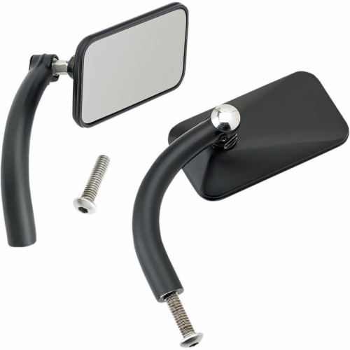 Biltwell Inc. - Biltwell Inc. Rectangular Perch Mount Utility Mirror - Black - 6502-200-102