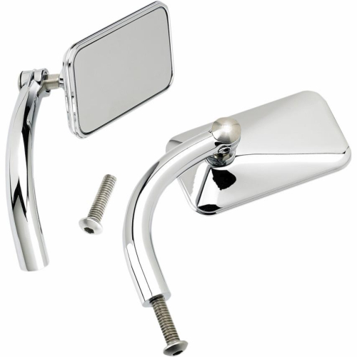 Biltwell Inc. - Biltwell Inc. Rectangular Perch Mount Utility Mirror - Chrome - 6502-200-502
