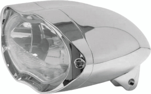 Bikers Choice - Bikers Choice Sunray Headlight Bottom Mount Universal Custom 55/60W - Chrome - 482821