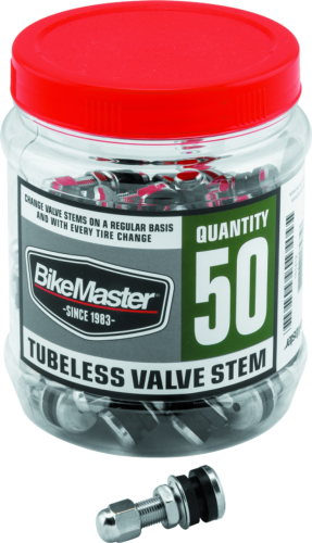BikeMaster - BikeMaster Chrome Tubeless Valve Steb - Tub of 50 - 151412