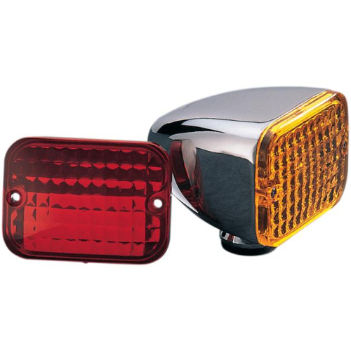 Drag Specialties - Drag Specialties Replacement Lens for Rectangular Marker Lights - Amber - 2040-0299