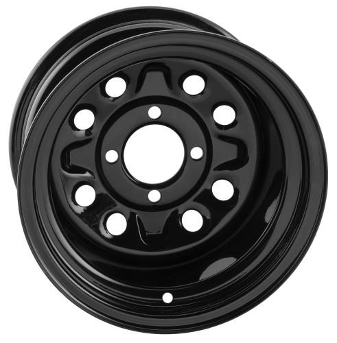 QuadBoss - QuadBoss Steely Wheel - 12x7 - 2+5 - 4/4 - Black - 608486