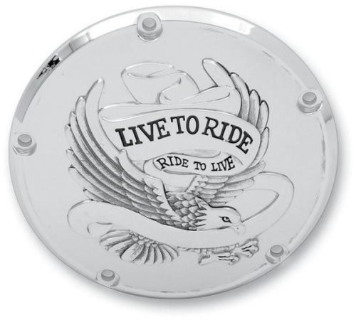 Drag Specialties - Drag Specialties Live to Ride Derby Cover - Chrome - 1107-0157