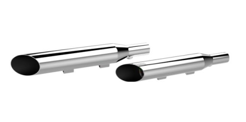 Khrome Werks - Khrome Werks 3in. HP-Plus Slip-On Mufflers - Slash Cut - Chrome - 202390
