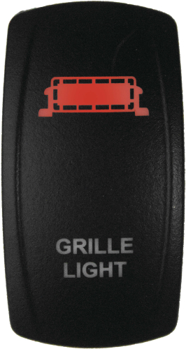 Dragonfire Racing - Dragonfire Racing Laser Etch Dual LED Switch - Grill Light - Red - 522619