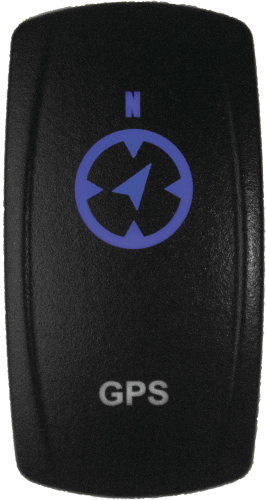 Dragonfire Racing - Dragonfire Racing Laser Etch Dual LED Switch - GPS On/Off - Blue - 522624