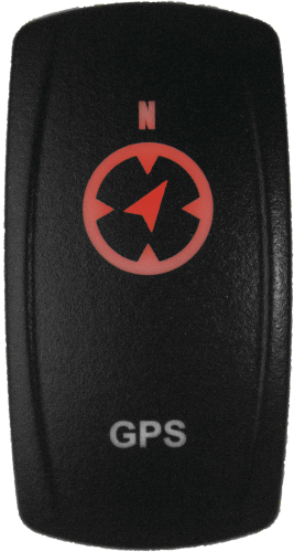 Dragonfire Racing - Dragonfire Racing Laser Etch Dual LED Switch - GPS On/Off - Red - 522625