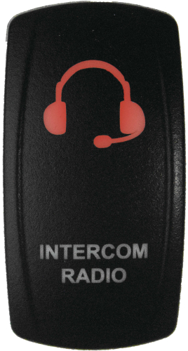 Dragonfire Racing - Dragonfire Racing Laser Etch Dual LED Switch - Intercom Radio On/Off - Red - 522627