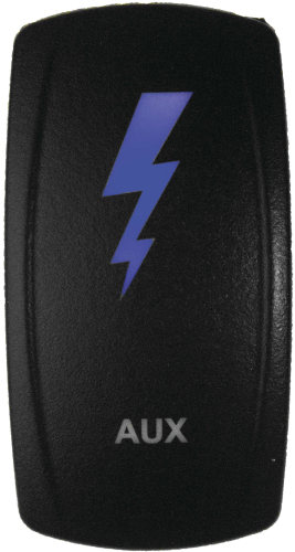 Dragonfire Racing - Dragonfire Racing Laser Etch Dual LED Switch - Auxiliary On/Off - Blue - 522628