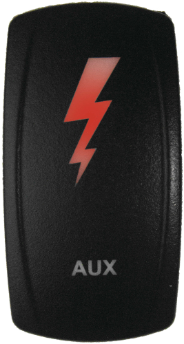 Dragonfire Racing - Dragonfire Racing Laser Etch Dual LED Switch - Auxiliary On/Off - Red - 522629