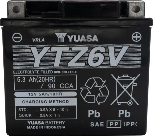 Yuasa - Yuasa Maintenance Free Battery - YTZ6V - YUAM726ZS