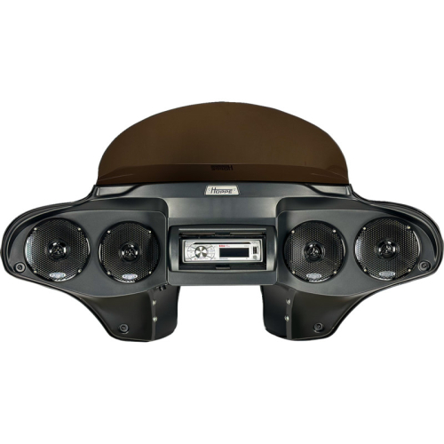 Hoppe Industries - Hoppe Industries Single DIN CD Player Quadzilla Fairings - Four 5in. Speakers - HPKT-1052A