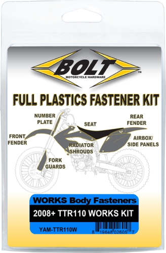 Bolt MC Hardware - Bolt MC Hardware Plastic Fastener Kit - YAM-TTR110W