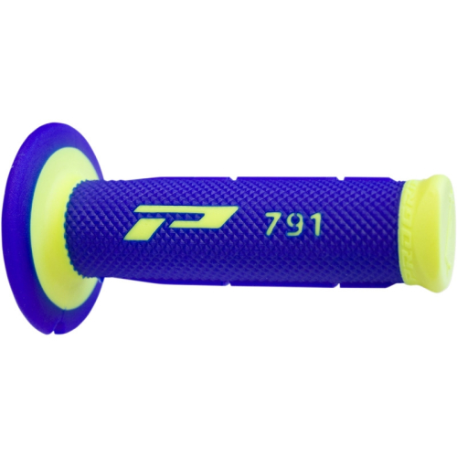 Pro Grip - Pro Grip 791 Triple-Density MX Grips - Fluorescent Yellow/Blue - PA079100GIBL