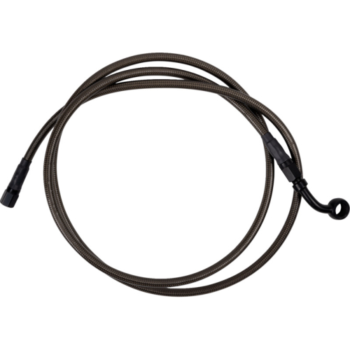 Barnett - Barnett ABS Upper Front Brake Line - +8in. - Carbon Coat with Black Fittings - 254-30-51133-8