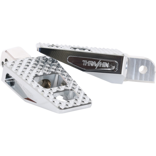 Thrashin Supply Company - Thrashin Supply Company P-54 Extra Grip Passenger Footpegs - Chrome - TSC-2020-3-SR