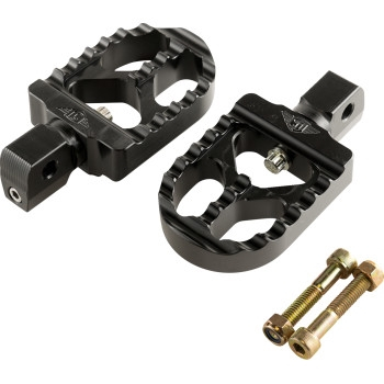 Joker Machine - Joker Machine Short Serrated Footpeg -  Black Anodized - 08-57-8B
