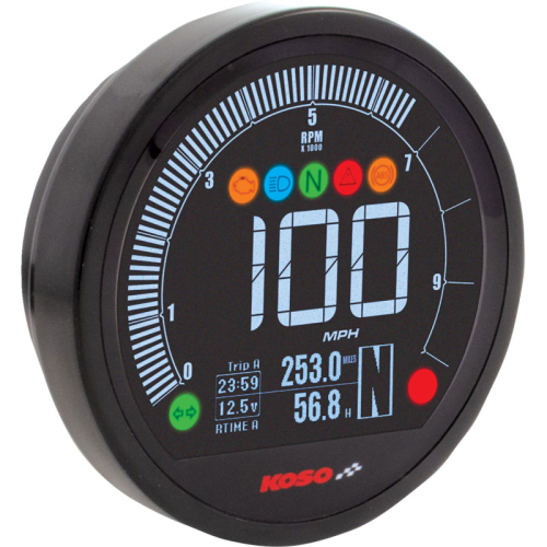 Koso North America - Koso North America DL-04 Multifunction Meter - Black - BA077400