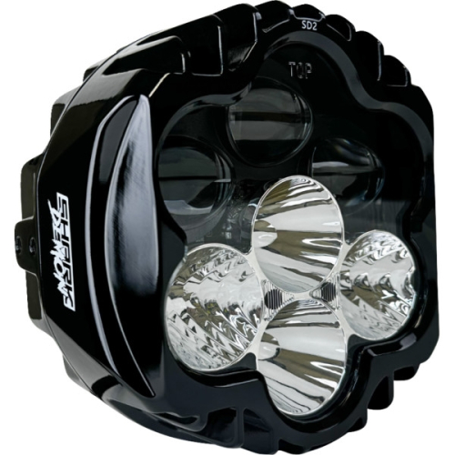 Custom Dynamics - Custom Dynamics Shark Demon 2 7in. Universal Side-Mount Headlight - SD2-HL-W