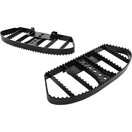 Burly Brand - Burly Brand MX Style Driver Floorboards - Black - B13-1052B