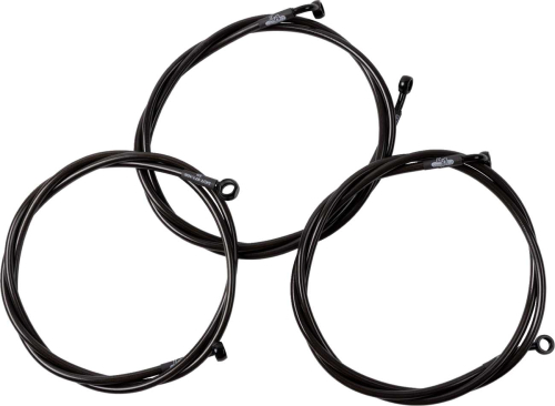 LA Choppers - LA Choppers Midnight Braided Brake Lines - 8in.-10in. Ape Hangers - LA-8059B08M