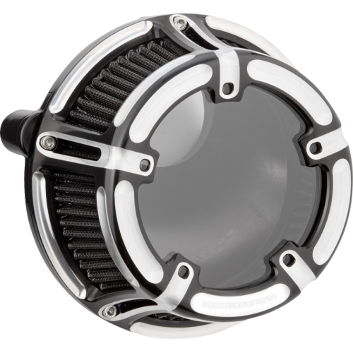 Arlen Ness - Arlen Ness Method Clear Sucker Air Cleaner Kit - Black Anodized with Machined Accents - 600-237