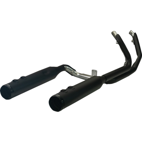 Khrome Werks - Khrome Werks 2-into-2 Dominator Exhaust System with 4-1/2in. Mufflers - Black with Race Tip - 200130