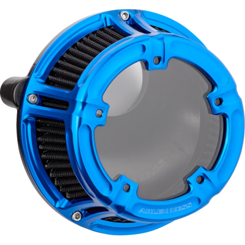 Arlen Ness - Arlen Ness Method Clear Sucker Air Cleaner Kit - Blue Anodized - 600-239