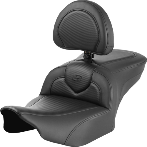Saddlemen - Saddlemen Roadsofa Seat with Backrest - Black Stitching - 823-07-185B0