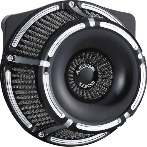 Arlen Ness - Arlen Ness Inverted Series Air Cleaner Kit - Slot Track - Black Anodized - 600-231