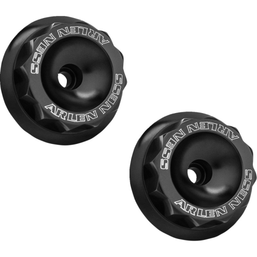 Arlen Ness - Arlen Ness Fork Nut Cover For All Method No Flex Front Forks - Black Anodized - 120-002-10B