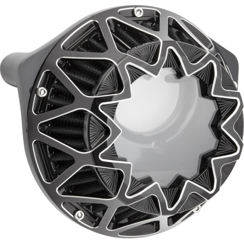 Arlen Ness - Arlen Ness Crossfire Air Cleaner - Black Anodized with Machined Accents - 600-234