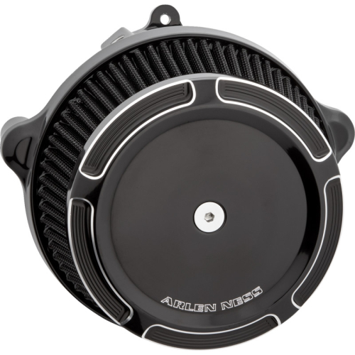 Arlen Ness - Arlen Ness Big Sucker Stage I Air Filter Kit - Beveled - Black - 600-305