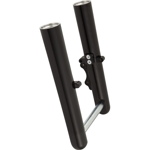 Arlen Ness - Arlen Ness Hot Legs Single Disc Fork Leg Set - Smooth - Black Anodized - 40-532