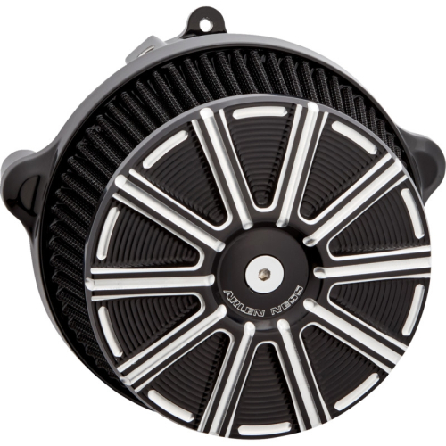Arlen Ness - Arlen Ness Big Sucker Stage I Air Filter Kit - 10-Gauge - Black with Machined Accents - 600-307