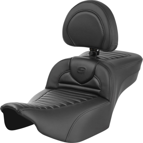 Saddlemen - Saddlemen Extended Reach Roadsofa CF TR Seat with Drivers Backrest - 823-07-205B0