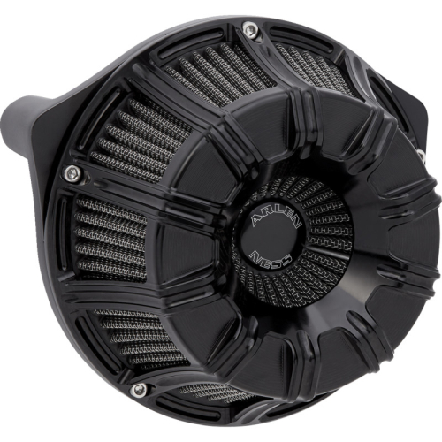 Arlen Ness - Arlen Ness Inverted Series Air Cleaner Kit - 10-Gauge - Black Anodized - 600-220